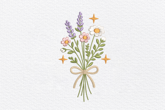 Boho Floral Bouquet Embroidery Design Review
