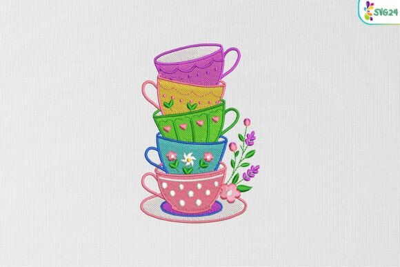 Colorful Teacup Stack with Floral Charm Review