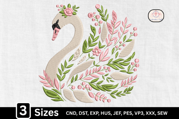 Elegant Bird Pink Floral Swan Review for Seasonal Embroidery Projects