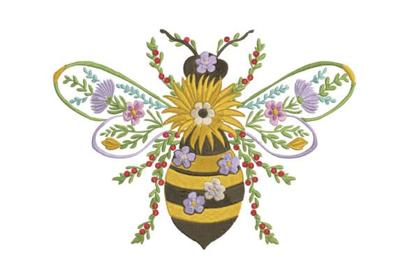 Floral Bee Embroidery Design Review for Craft Fairs