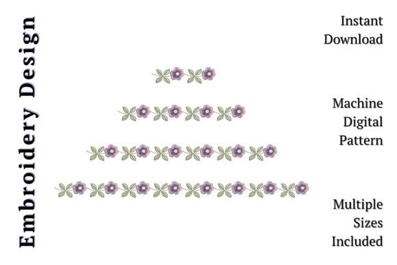 Floral Border Pansies Flower Vine: A Delicate Design for Stylish Embellishments