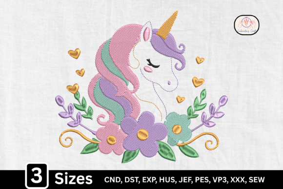 Floral Cute Unicorn Embroidery Design Review