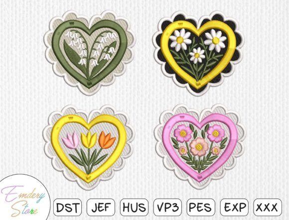 Floral Heart Patch Embroidery Bundle Review for Seasonal Creations