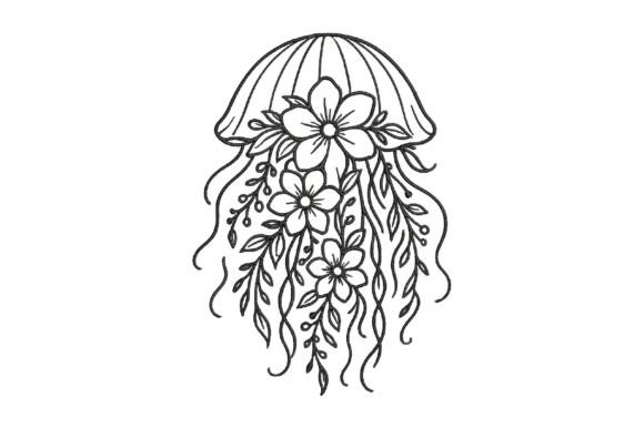 Floral Jellyfish Embroidery Design Review for Personalized Gifts