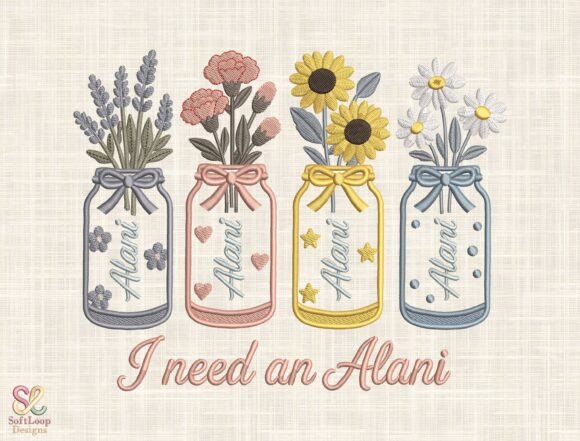 Floral Mason Jar Embroidery Design Review