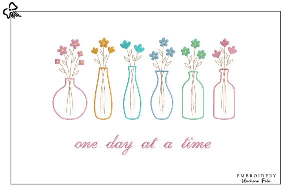 Floral Vase Embroidery Design: A Timeless Addition to Your Craft Fair Lineup