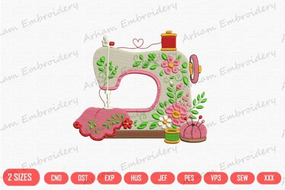 Floral Vintage Sewing Machine Charm Review for Craft Fairs