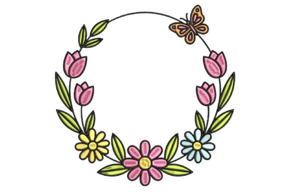 Flower Wreath Embroidery Design Review for Real Projects