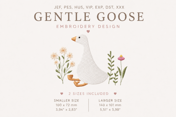 Goose with Wildflowers Embroidery Design Review