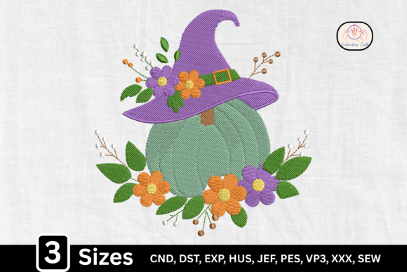 Halloween Pumpkin Witch Hat Embroidery Design Review