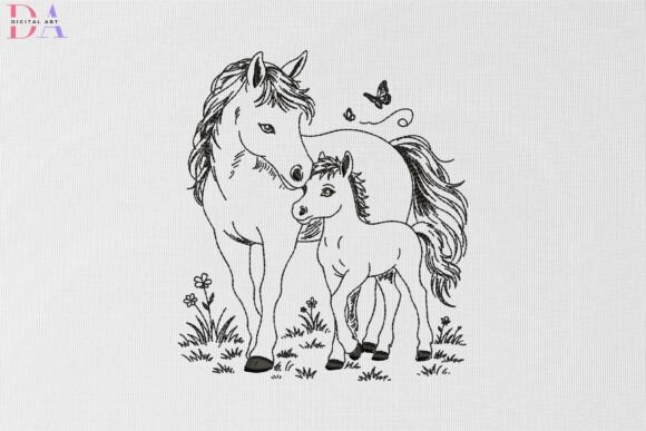 Horse Foal Meadow Butterfly Companions Review: A Delicate Embroidery Design for Personalized Gifts