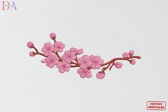 Pink Sakura Blossom Branch Beauty Embroidery Review